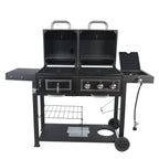 Dual Fuel Gas And Charcoal Combo Grill, Black With Stainless - GBC1793W