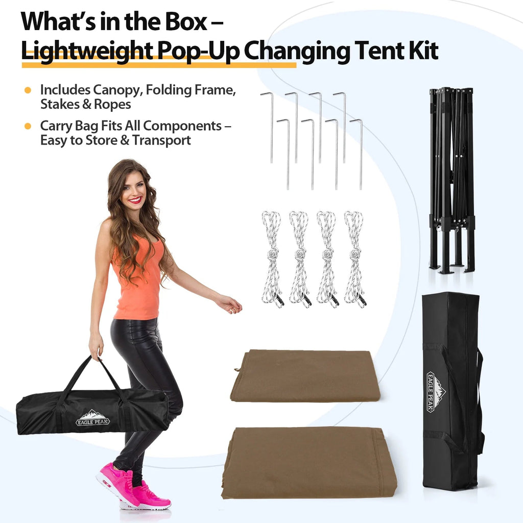 EAGLE PEAK Ultra Compact 4 ft x 4 ft Pop-Up Changing Room Canopy - Flex