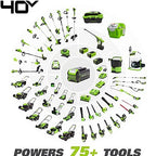 Greenworks 40V Brushless Edger With 8in Blade, 4.0Ah Battery And Charger